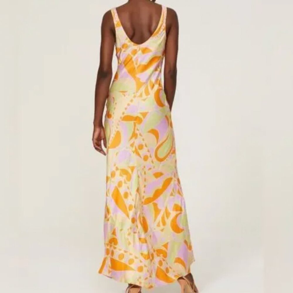 Delfi Collective Donna Multicolor Psychedelic Slip Dress Maxi - Picture 2 of 6